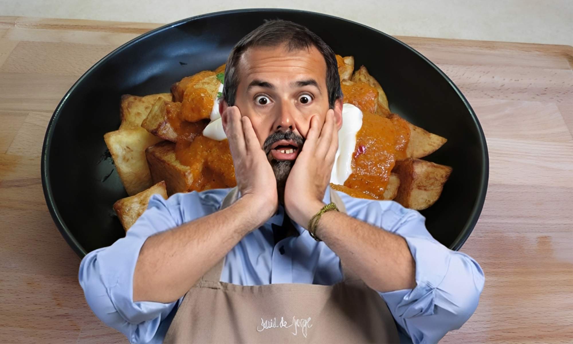 David de Jorge y unas patatas bravas.