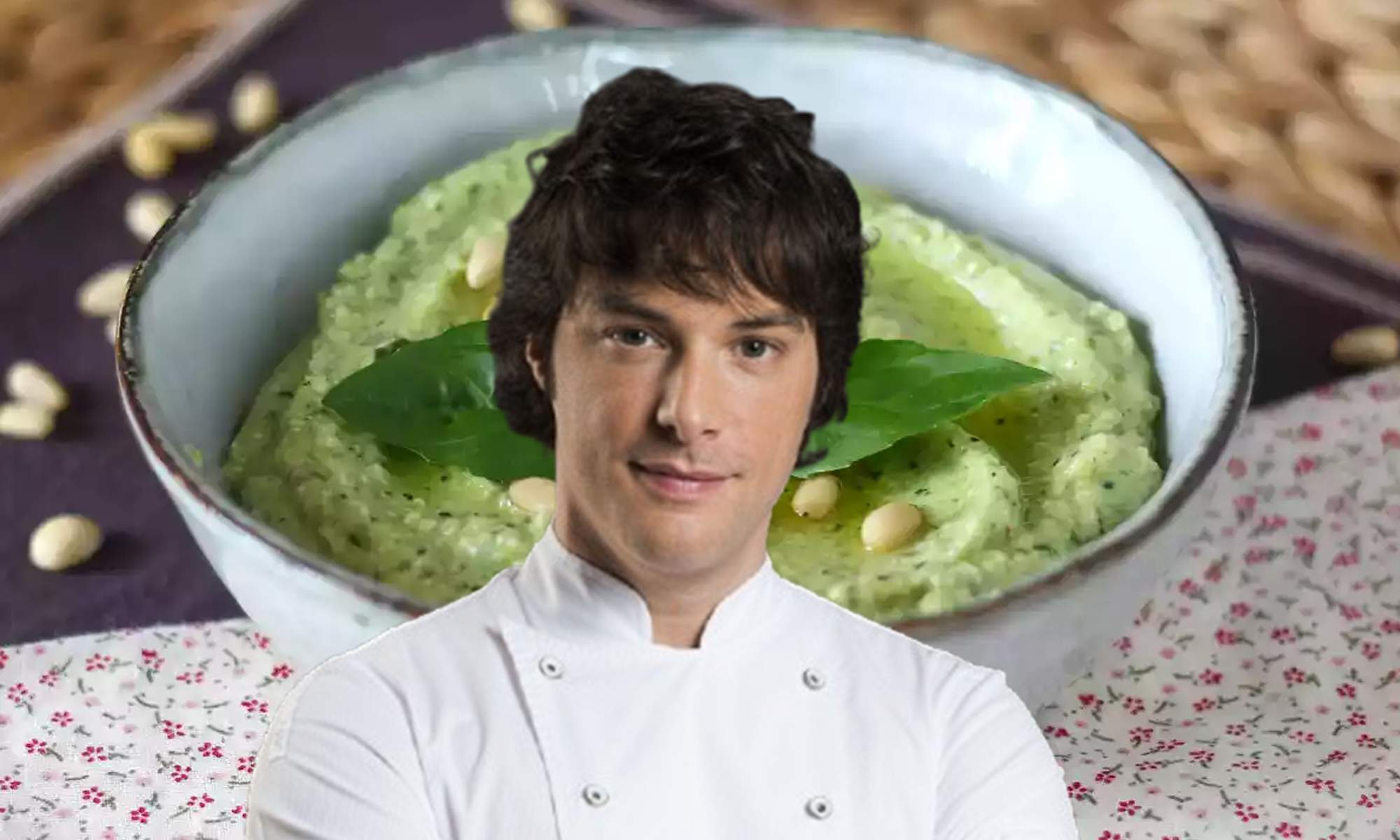Jordi Cruz y un pesto de calabacín.