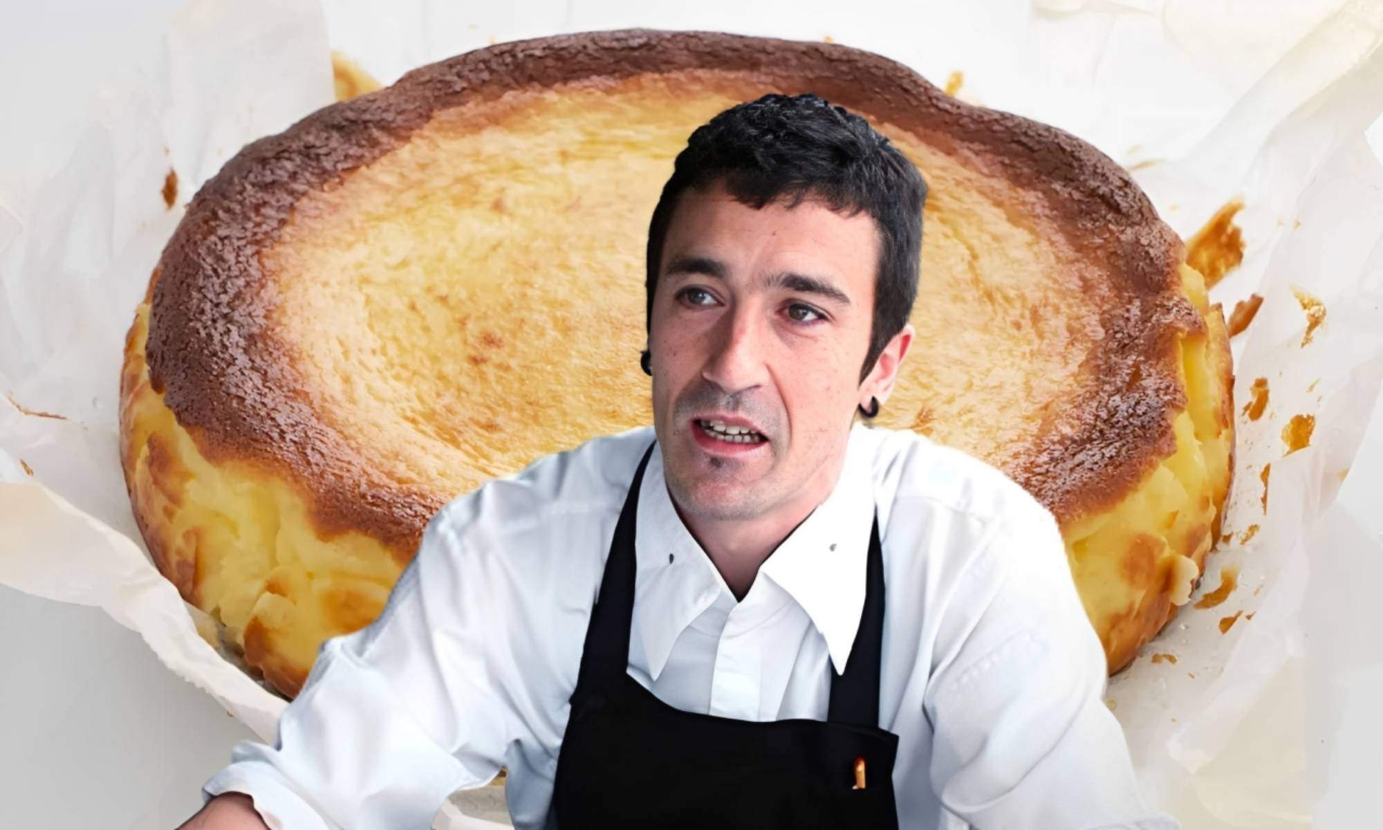 Eneko Atxa y una tarta de queso. 