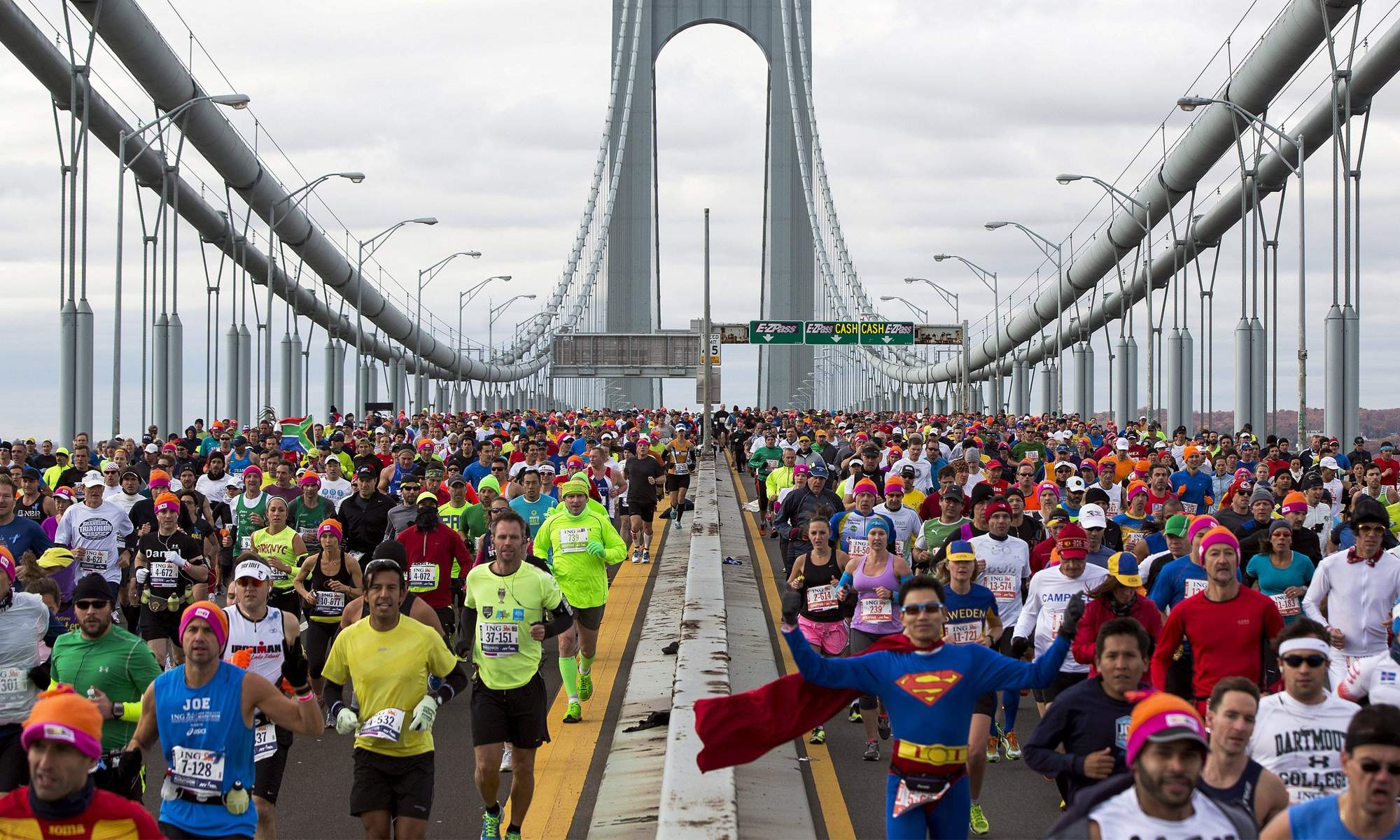 Una foto del maratón de Nueva York.