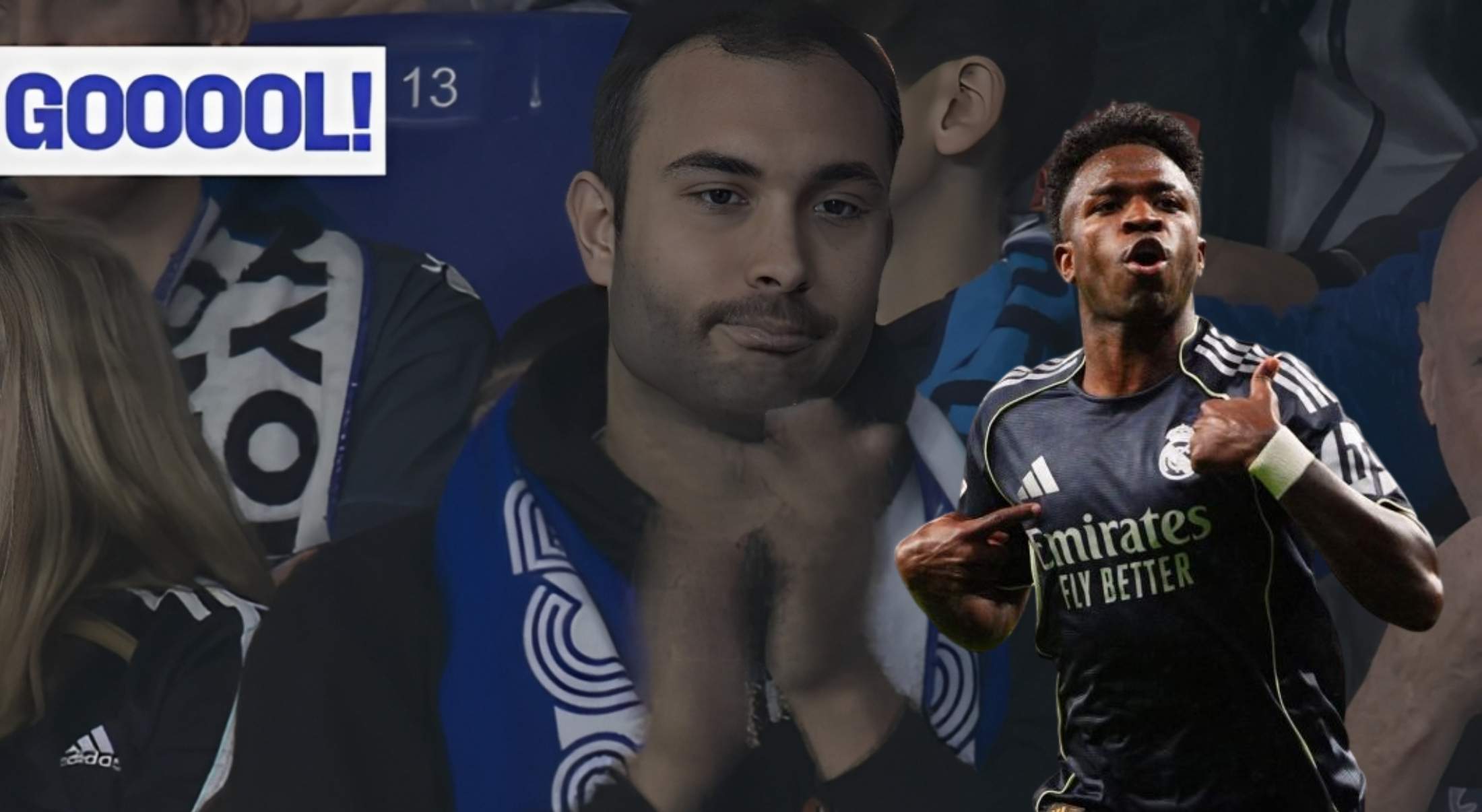 La afición del Espanyol aplaude el golazo de Vinícius