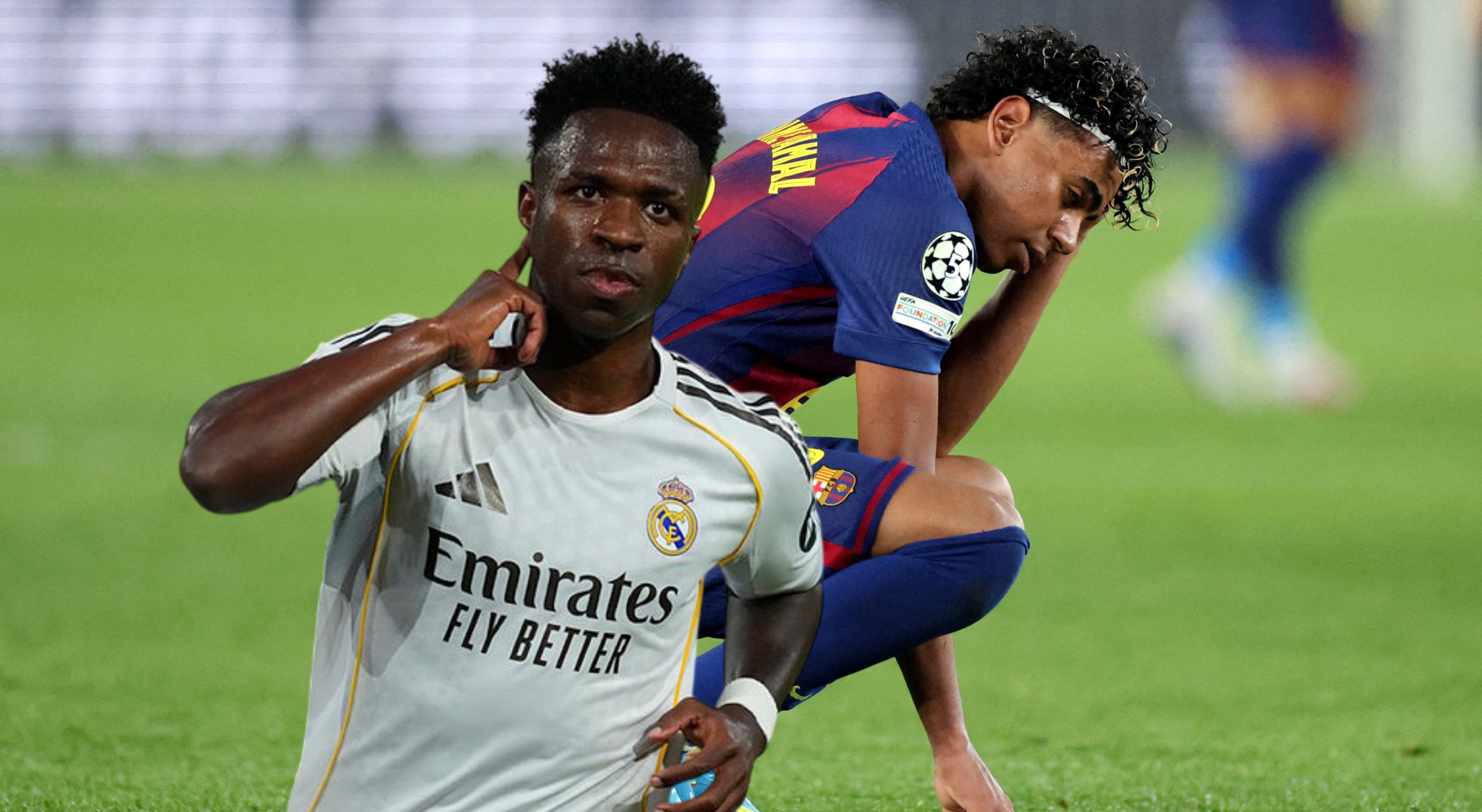 Vinícius perseguido en Liga mientras protegen a Lamine Yamal