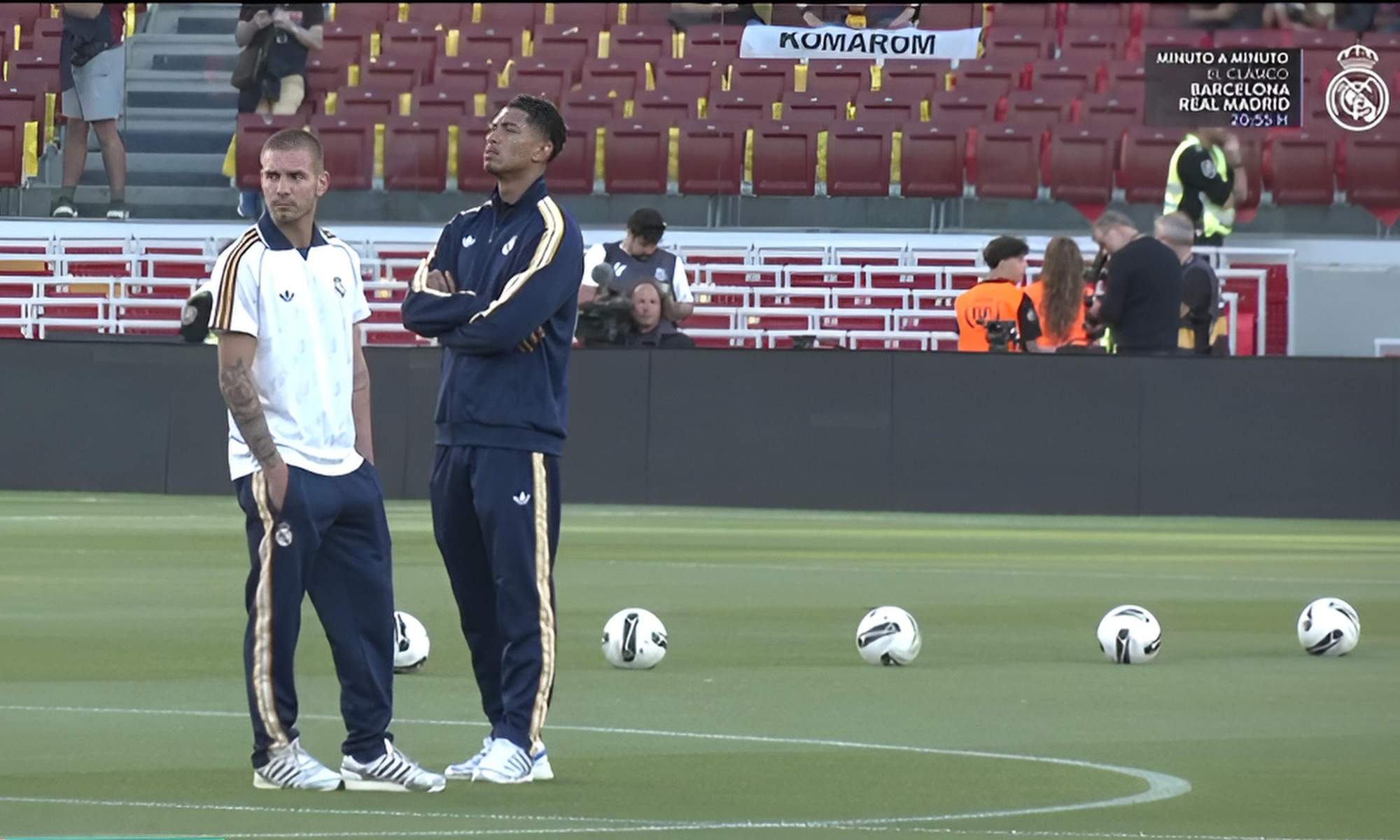 Bellingham, Mastantuono y Huijsen conocieron por primera vez el Camp Nou en obras