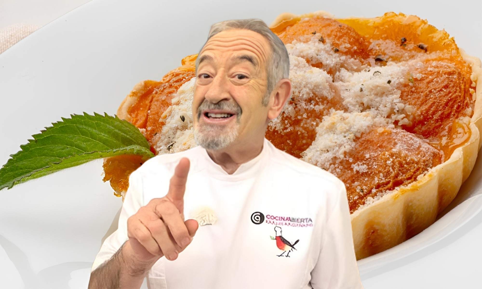 Karlos Arguiñano y unas tartitas de albaricoque.