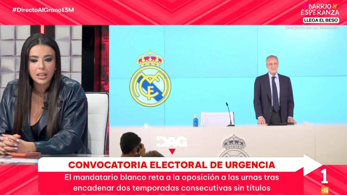 Sarah Santaolalla, exigimos unas disculpas de tu parte a Florentino Pérez