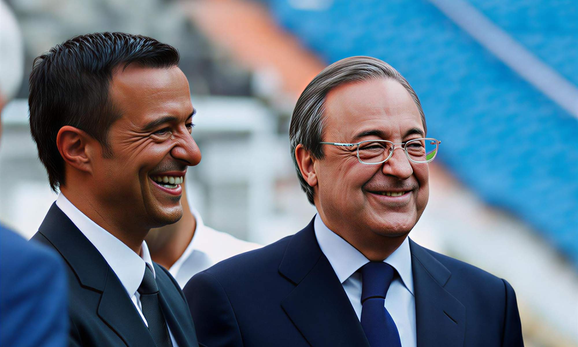 Jorge Mendes y Florentino Pérez, en una imagen de archivo.