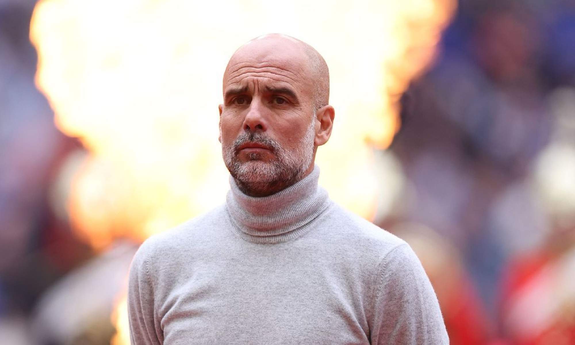 Pep Guardiola como entrenador del Manchester City.