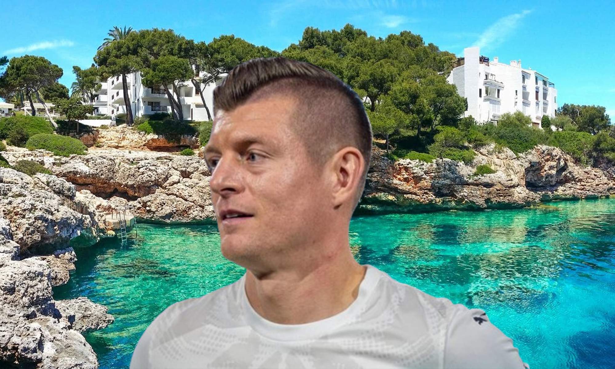 Toni Kroos y una foto de Cala d’Or.