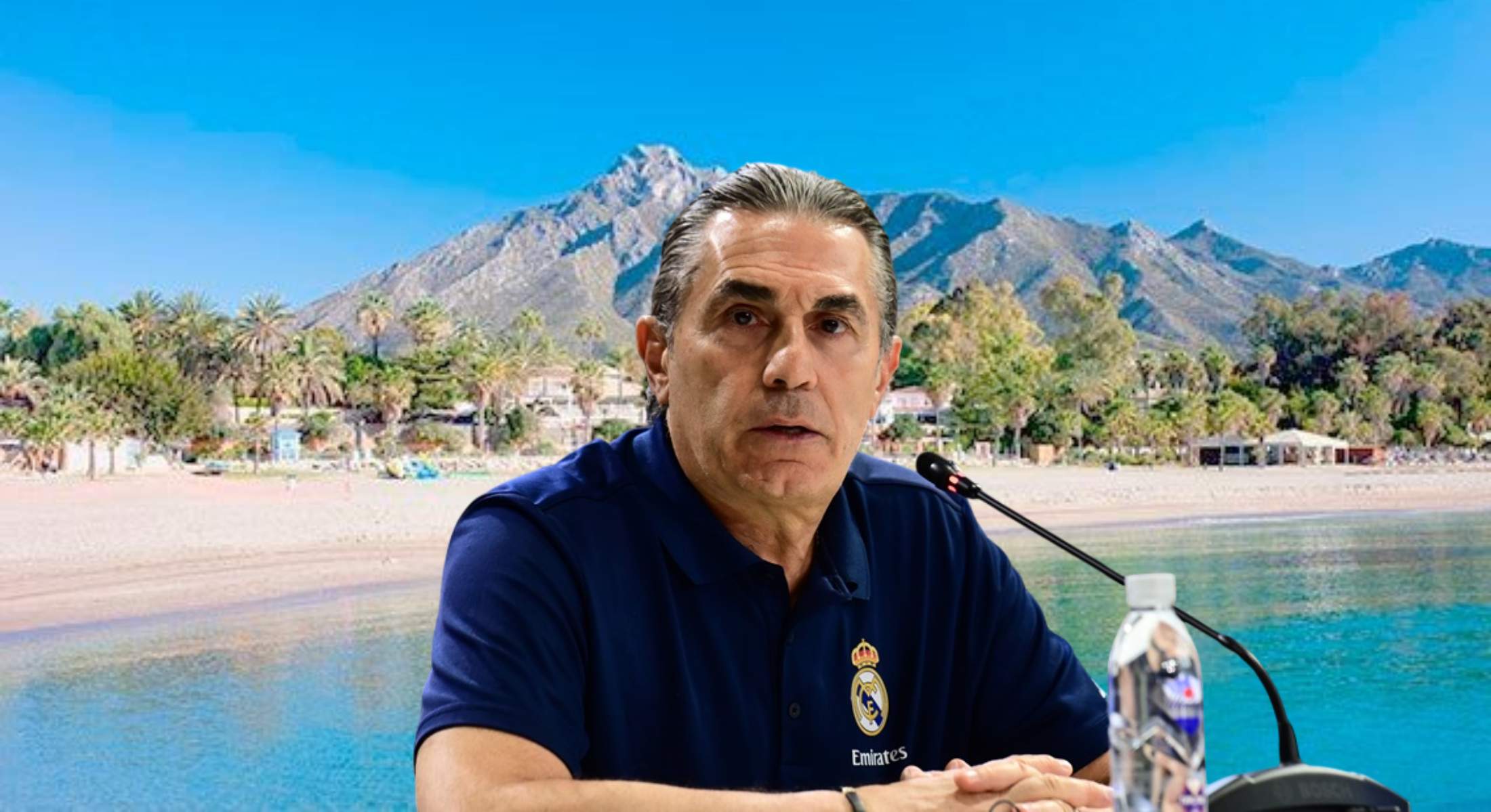 Scariolo disfruta de las playas de Marbella