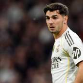 Brahim Díaz, en un partido con el Real Madrid durante esta temporada.