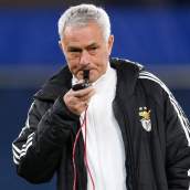 José Mourinho, en un entrenamiento con el Benfica durante esta temporada.
