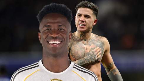 Vinícius Júnior y Enzo Fernández. Vinícius Júnior y Enzo Fernández.