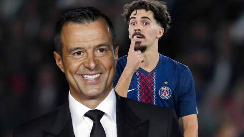 Jorge Mendes y Vitinha, jugador del Paris Saint-Germain. Jorge Mendes y Vitinha, jugador del Paris Saint-Germain.