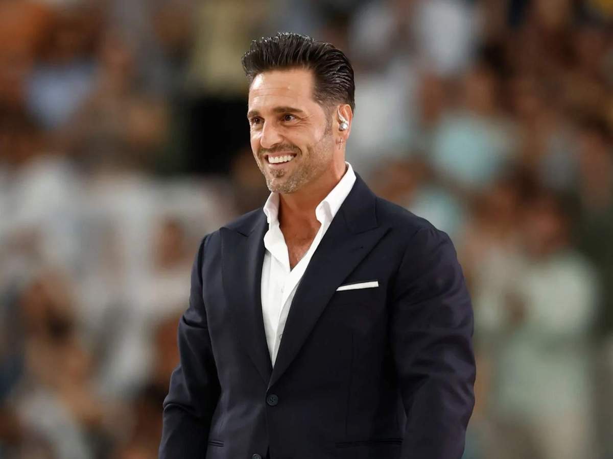 David Bustamante en el Santiago Bernabéu. David Bustamante en el Santiago Bernabéu.