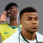 Kylian Mbappé y Vinícius Júnior con sus selecciones.
