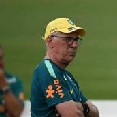 Carlo Ancelotti durante un entrenamiento con la selección de Brasil. 