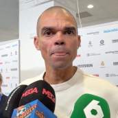 Pepe, atendiendo a los medios de comunicación después del encuentro de esta mañana en la XIII edición del Corazón Classic Match. 