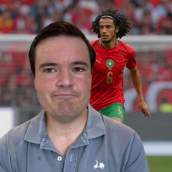 Ramón Álvarez de Mon y Bouaddi jugando un partido con Marruecos.