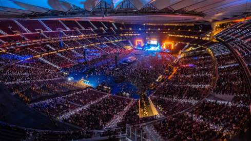 El estadio Metropolitano durante un concierto. El estadio Metropolitano durante un concierto.