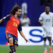 Marc Cucurella, en el partido entre España y Cabo Verde en la primera jornada del Mundial.
