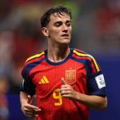 Gavi, en el partido de esta tarde entre la Selección española y Cabo Verde.