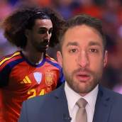 David Ornstein y Cucurella jugando contra Cabo Verde.