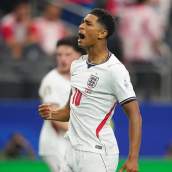 Jude Bellingham, celebrando el tercer gol de Inglaterra frente a Croacia.