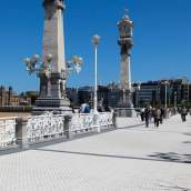 El paseo marítimo de San Sebastián. 