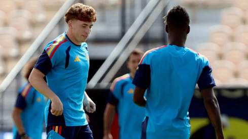 Víctor Muñoz, en un entrenamiento reciente con la Selección española. Víctor Muñoz, en un entrenamiento reciente con la Selección española.