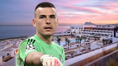 Andriy Lunin y la urbanización de La Alcaidesa, en la Costa del Sol. Andriy Lunin y la urbanización de La Alcaidesa, en la Costa del Sol.