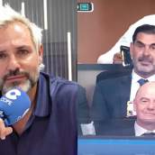 Santi Cañizares ha querido bromear sobre el nuevo aspecto físico de Fernando Hierro, que estuvo presenciando en vivo el España-Arabia Saudí en el Atlanta Stadium.