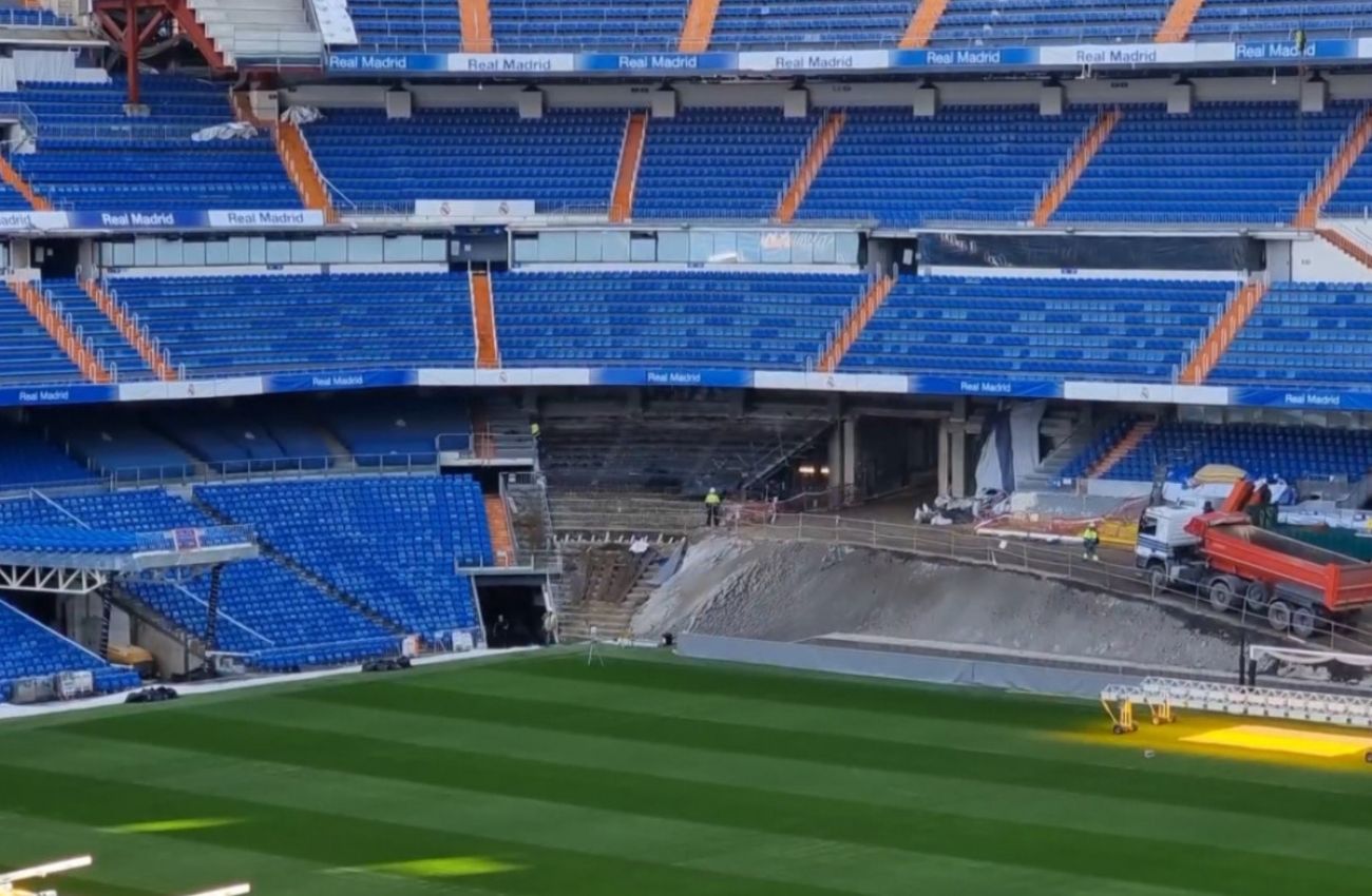 con las manos en la masa garra vaquero Se reactivan las obras del Bernabéu: avanza la grada prefabricada | Defensa  Central