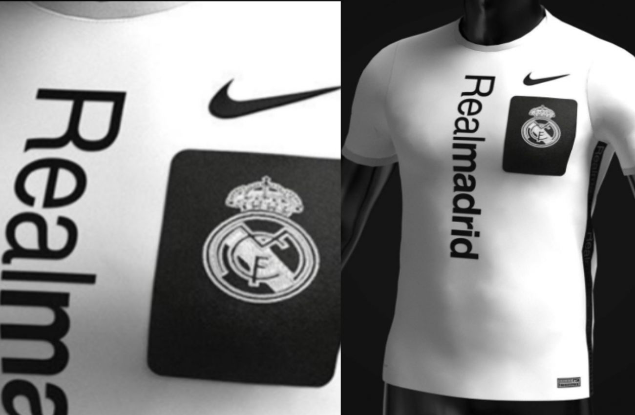 Así podría haber sido la camiseta del Madrid en 2027 jugando la NIKE y blanco-negro | Defensa Central