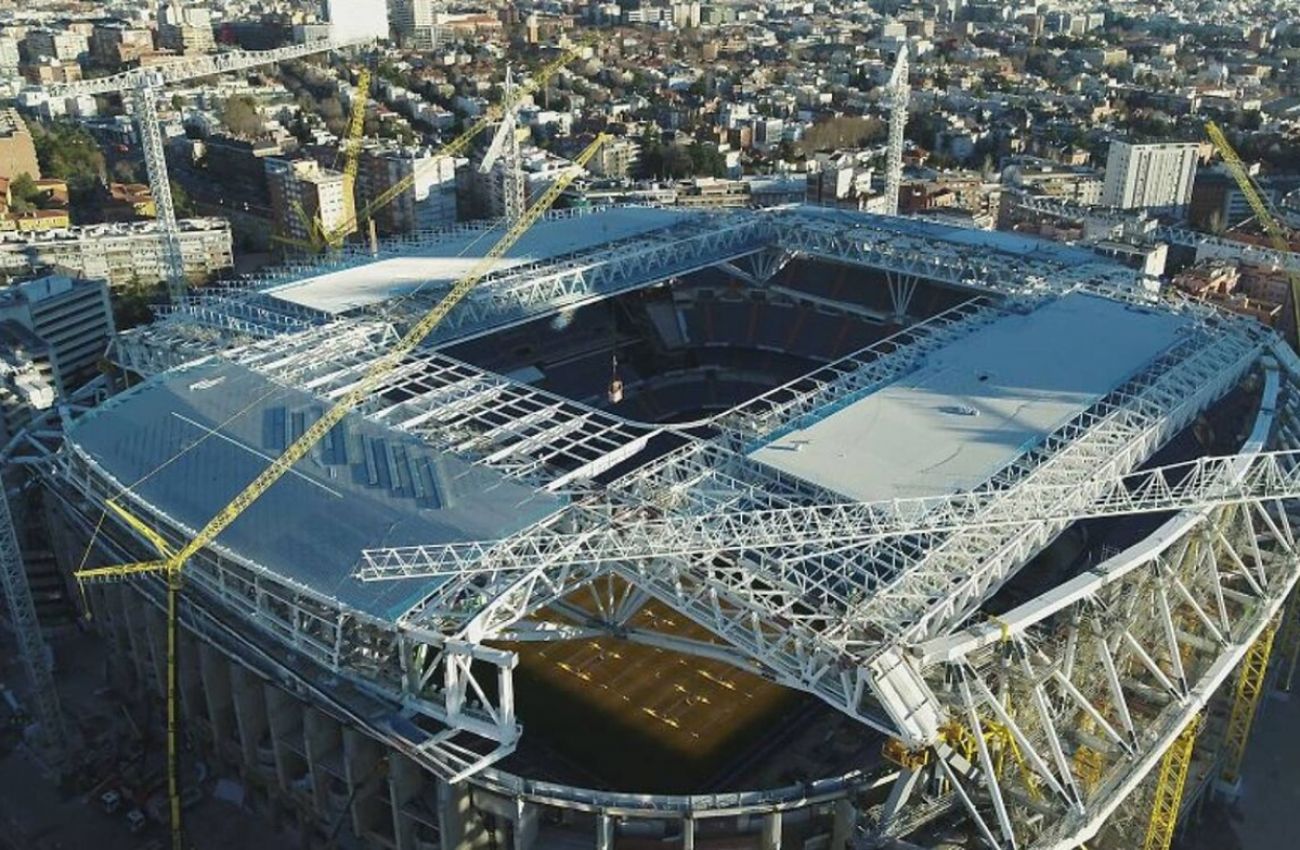 Nuevas fotografías aéreas del avance de las obras del Bernabéu 